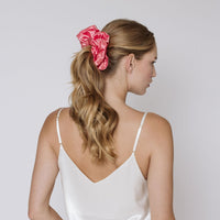 Silk Scrunchie Blush flat lay